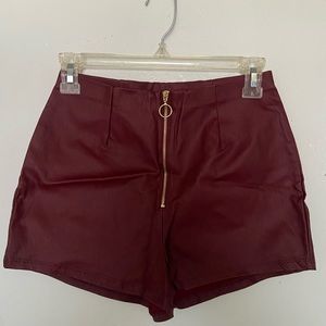 Women’s pleather shorts